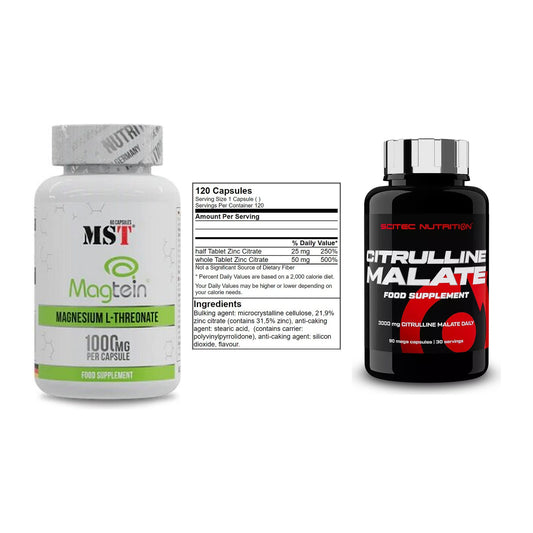 Ausdauer-Set: MST Magnesium + GN Zinc Citrate + Scitec Citrullin – alle enthaltenen Artikel