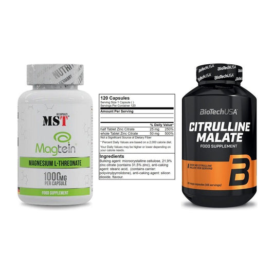Ausdauer-Set: MST Magnesium + GN Zinc Citrate + BioTech Citrulli – alle enthaltenen Artikel