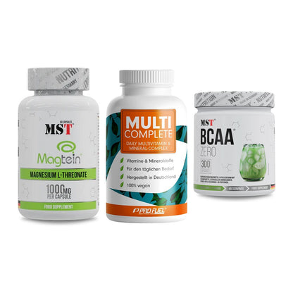 Ausdauer-Set: MST Magnesium + ProFuel MULTI + MST BCAA Zero – alle enthaltenen Artikel