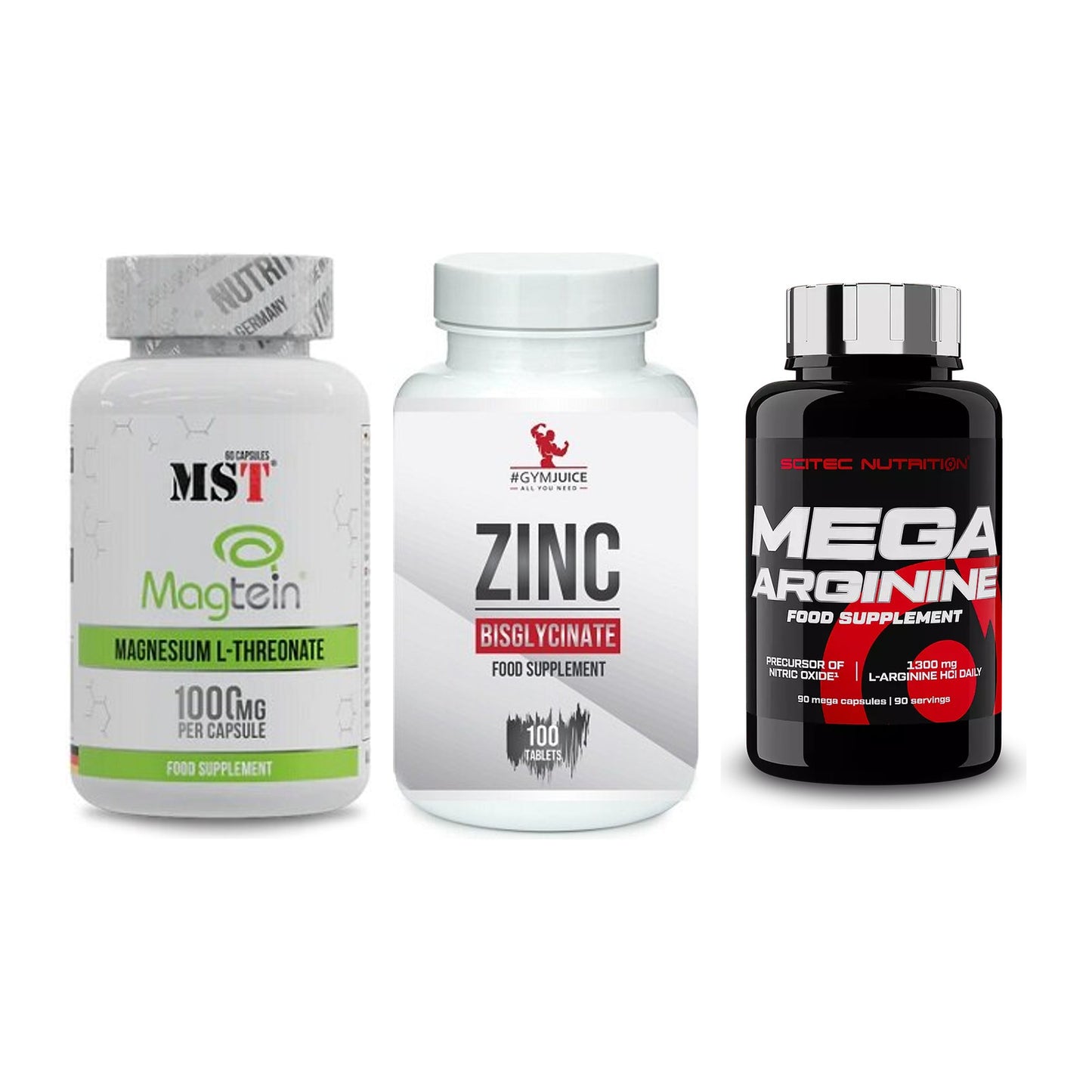 Ausdauer-Set: MST Magnesium + #GYMJUICE ZINC + Scitec Mega – alle enthaltenen Artikel