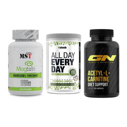 Ausdauer-Set: MST Magnesium + Sinob All Day + GN Acetyl – alle enthaltenen Artikel