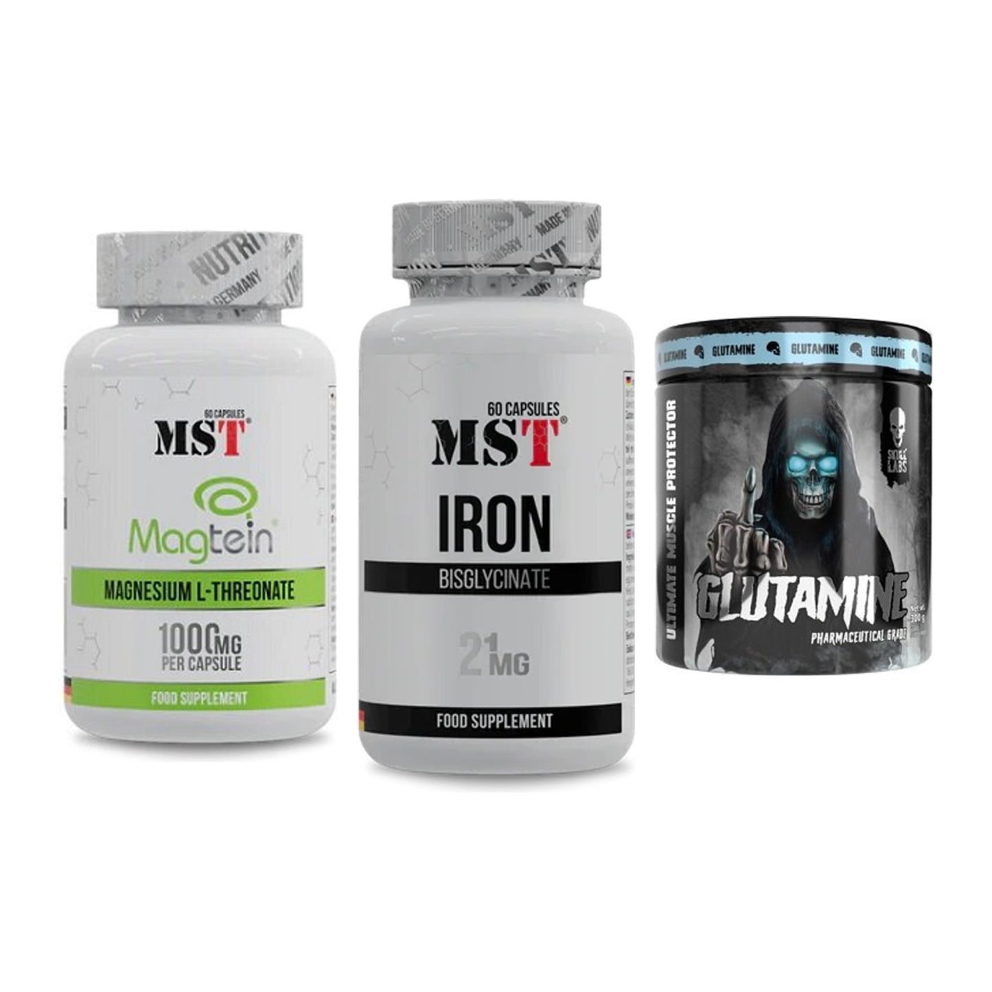 Ausdauer-Set: MST Magnesium + MST Iron Bisglyc + Skull Labs – alle enthaltenen Artikel