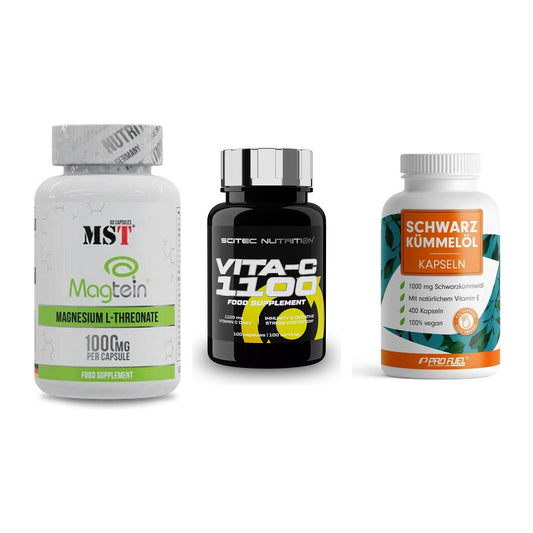 Ausdauer-Set: MST Magnesium + Scitec Vitamin C + ProFuel Schwarzk – alle enthaltenen Artikel