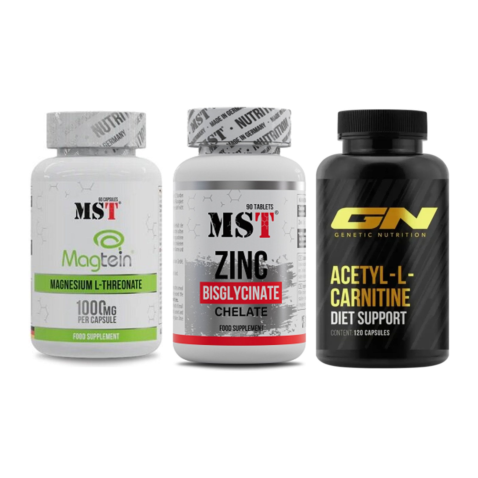 Ausdauer-Set: MST Magnesium + MST Zinc Chelate + GN Acetyl – alle enthaltenen Artikel