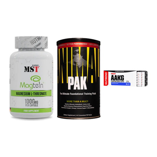 Ausdauer-Set: MST Magnesium + Universal Animal + Nutrend AAKG – alle enthaltenen Artikel
