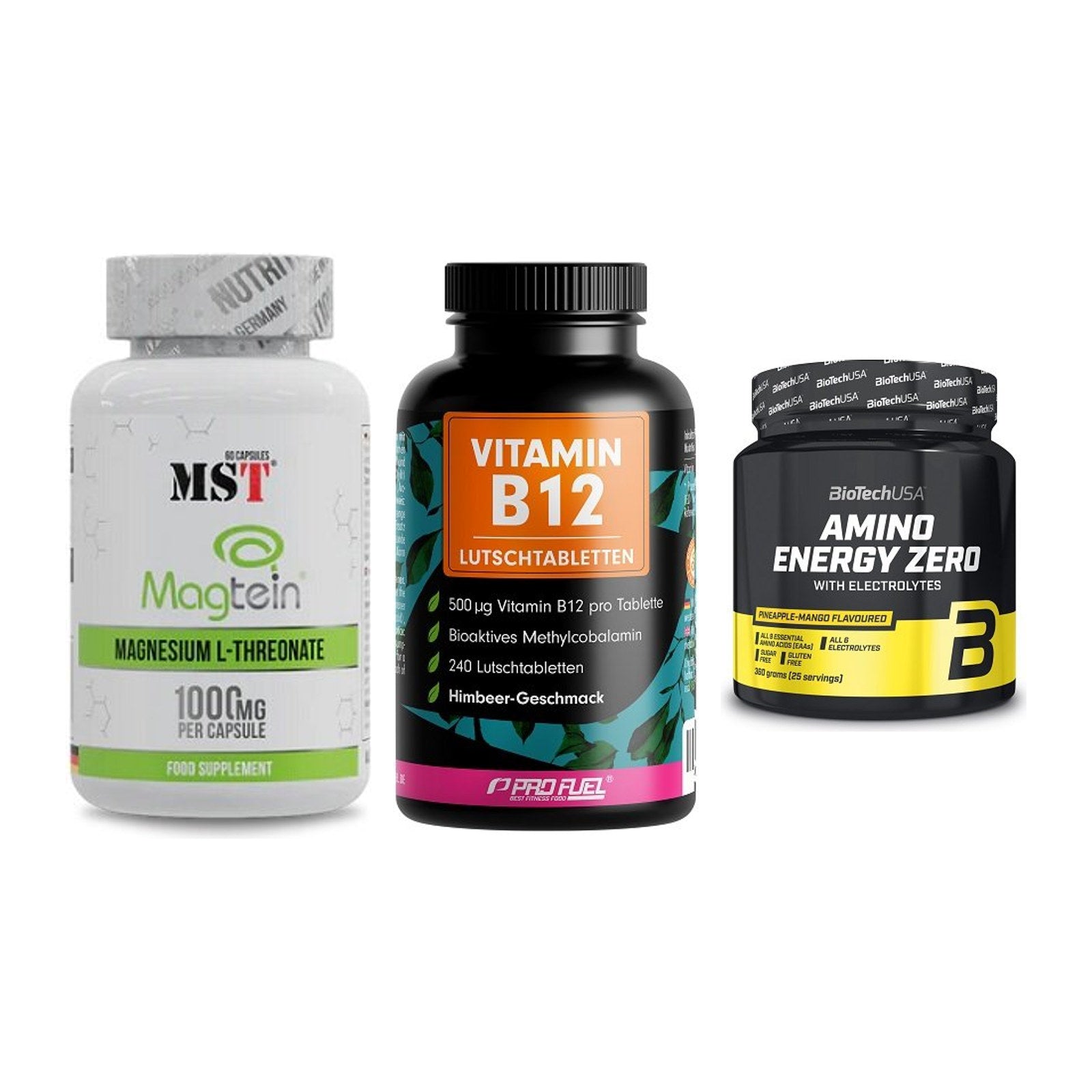 Ausdauer-Set: MST Magnesium + ProFuel Vitamin + BioTech Amino – alle enthaltenen Artikel