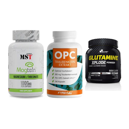 Ausdauer-Set: MST Magnesium + ProFuel OPC + Olimp L-Glutamin – alle enthaltenen Artikel