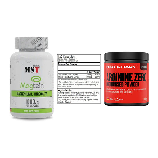 Ausdauer-Set: MST Magnesium + GN Zinc Citrate + Body Attack 100 – alle enthaltenen Artikel