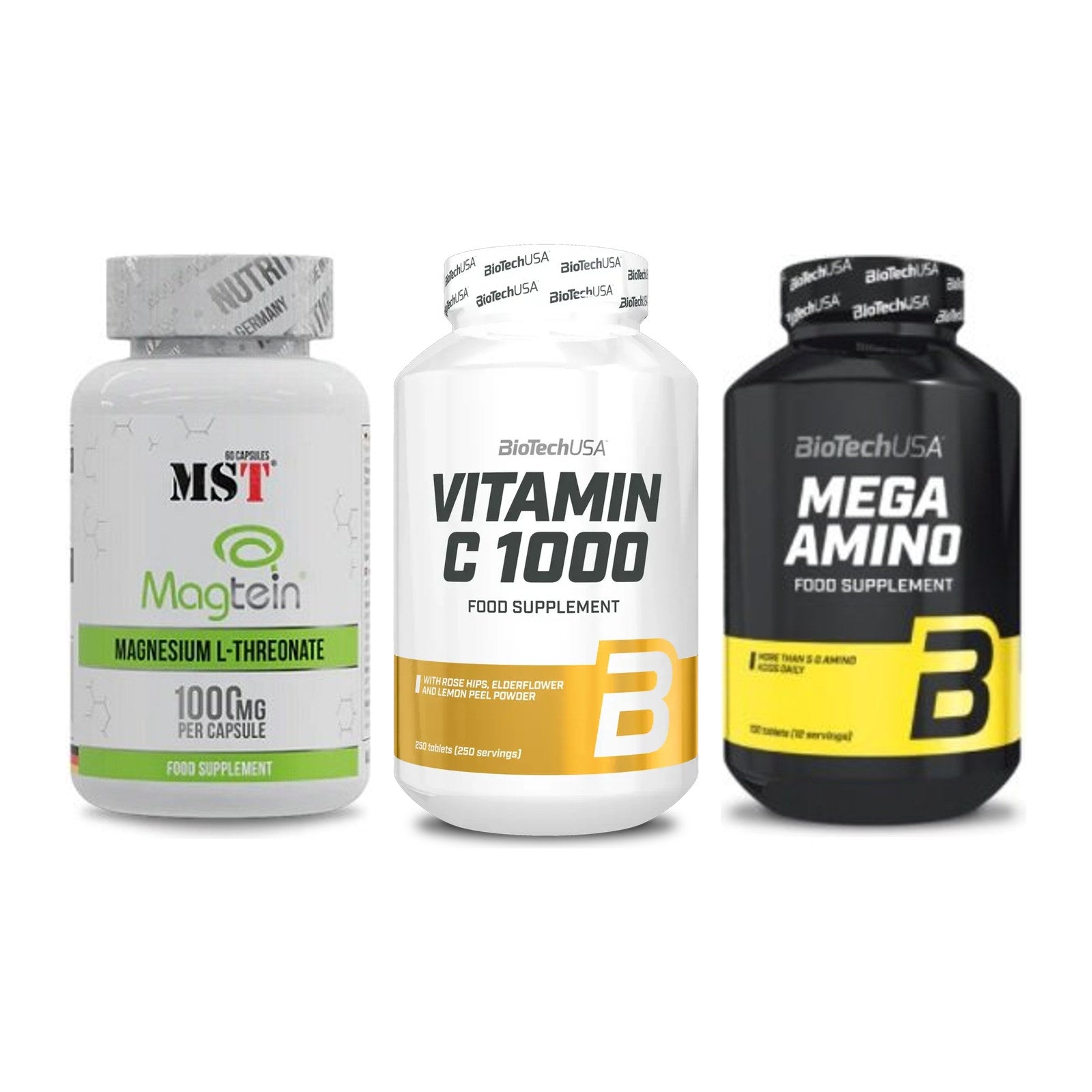 Ausdauer-Set: MST Magnesium + BioTech Vitamin + BioTech Mega – alle enthaltenen Artikel