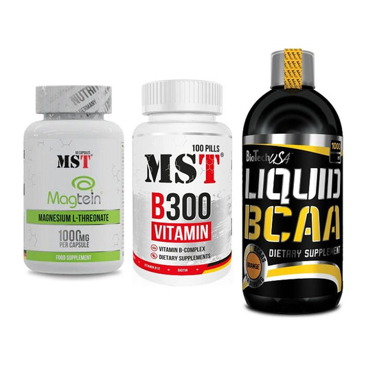 Ausdauer-Set: MST Magnesium + MST B300 B-Compl + BioTech Liquid – alle enthaltenen Artikel