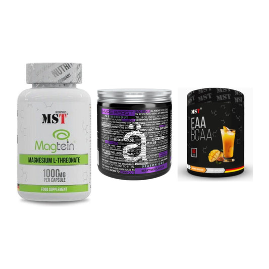Ausdauer-Set: MST Magnesium + Nanosupps Hype + MST EAA & BCAA – alle enthaltenen Artikel