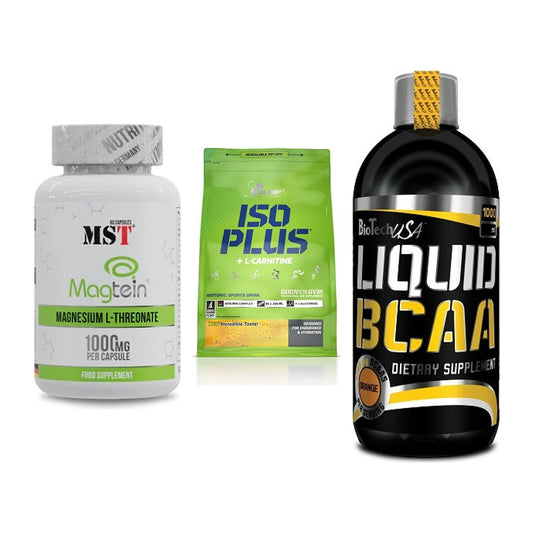 Ausdauer-Set: MST Magnesium + Olimp Iso Plus + BioTech Liquid – alle enthaltenen Artikel