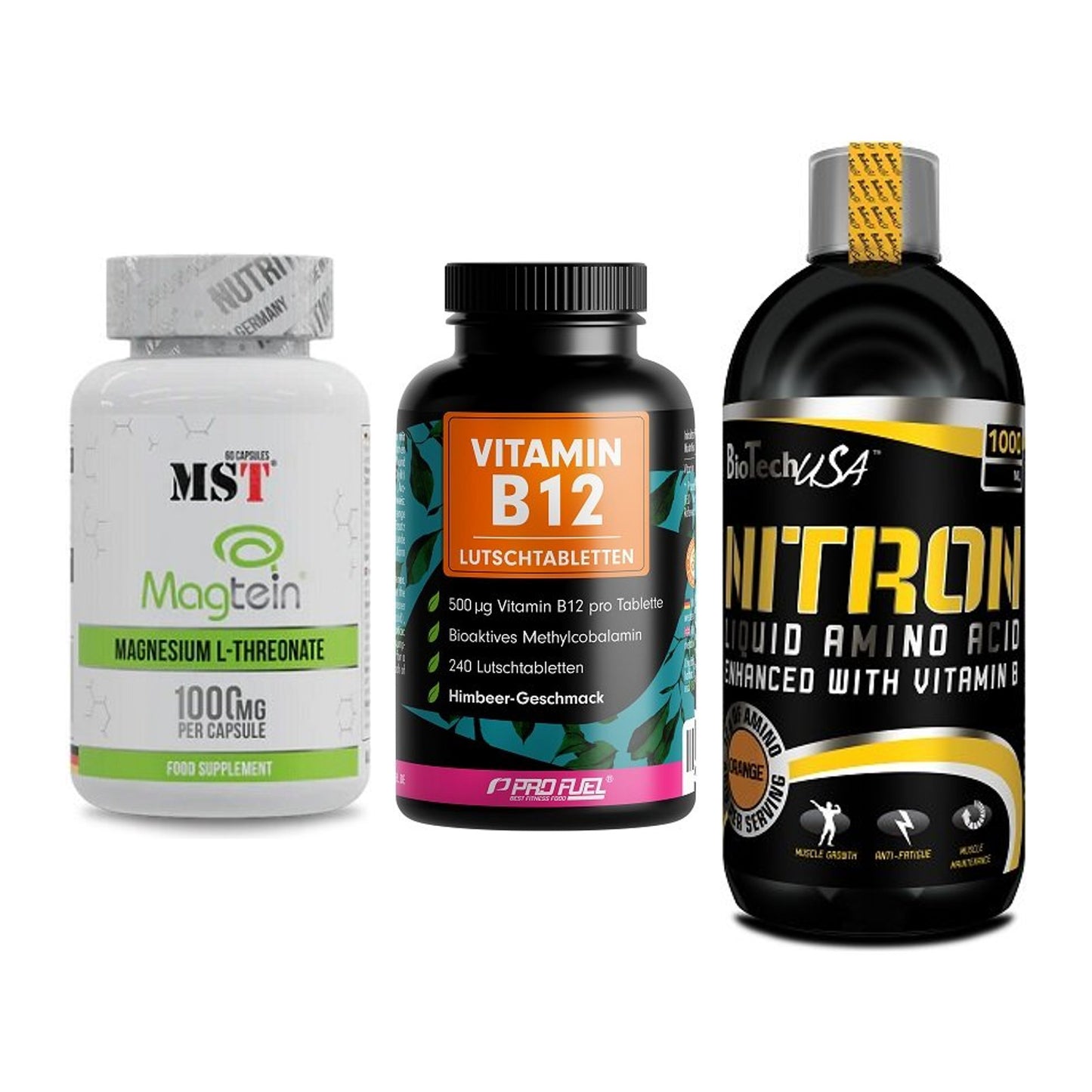 Ausdauer-Set: MST Magnesium + ProFuel Vitamin + BioTech Liquid – alle enthaltenen Artikel