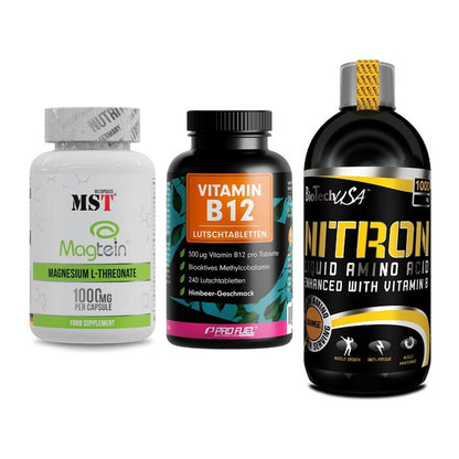 Ausdauer-Set: MST Magnesium + ProFuel Vitamin + BioTech Liquid – alle enthaltenen Artikel