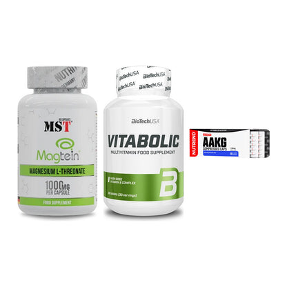 Ausdauer-Set: MST Magnesium + BioTech Vitaboli + Nutrend AAKG – alle enthaltenen Artikel