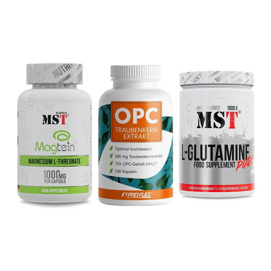 Ausdauer-Set: MST Magnesium + ProFuel OPC + MST Glutamine – alle enthaltenen Artikel