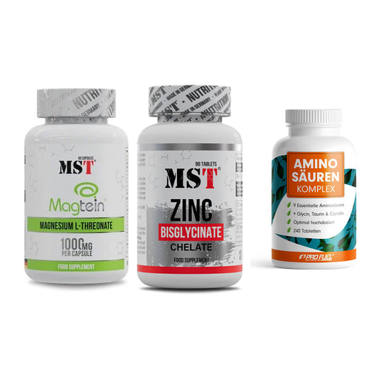 Ausdauer-Set: MST Magnesium + MST Zinc Chelate + ProFuel Aminosäu – alle enthaltenen Artikel