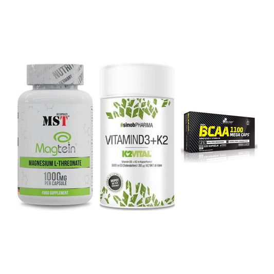 Ausdauer-Set: MST Magnesium + Sinob Vitamin D3 + Olimp BCAA Mega – alle enthaltenen Artikel