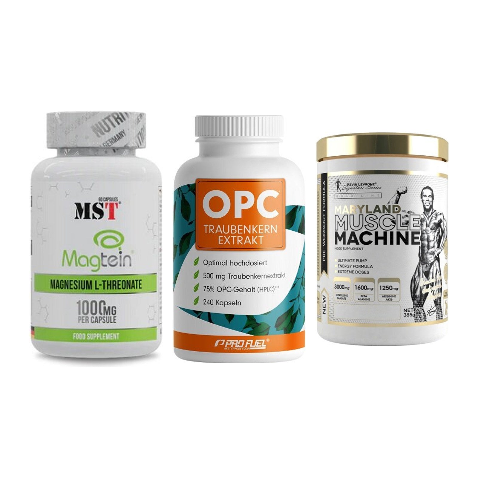 Ausdauer-Set: MST Magnesium + ProFuel OPC + Kevin Levrone – alle enthaltenen Artikel