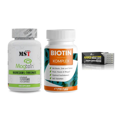Ausdauer-Set: MST Magnesium + ProFuel BIOTIN + Olimp AAKG – alle enthaltenen Artikel