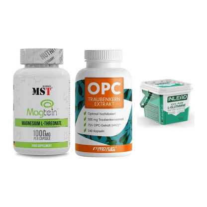 Ausdauer-Set: MST Magnesium + ProFuel OPC + INLEAD L-Glutami – alle enthaltenen Artikel