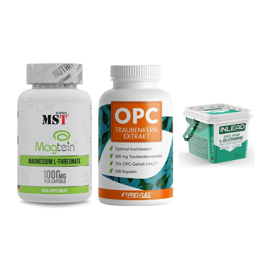 Ausdauer-Set: MST Magnesium + ProFuel OPC + INLEAD L-Glutami – alle enthaltenen Artikel