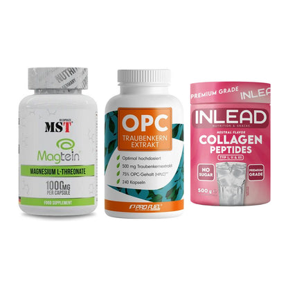 Ausdauer-Set: MST Magnesium + ProFuel OPC + INLEAD Collagen – alle enthaltenen Artikel