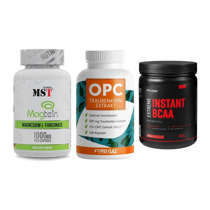 Ausdauer-Set: MST Magnesium + ProFuel OPC + Body Attack – alle enthaltenen Artikel
