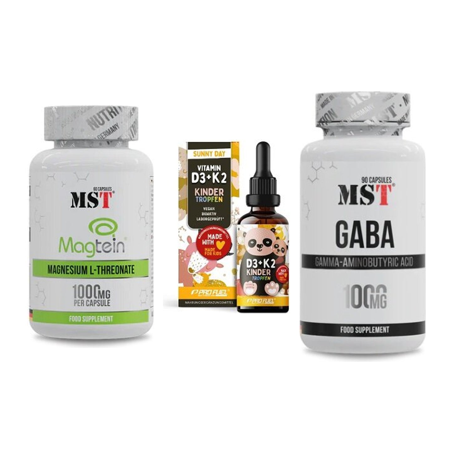 Ausdauer-Set: MST Magnesium + ProFuel VITAMIN + MST GABA 1000mg – alle enthaltenen Artikel