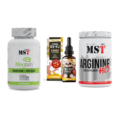 Ausdauer-Set: MST Magnesium + ProFuel VITAMIN + MST Arginine HCL – alle enthaltenen Artikel