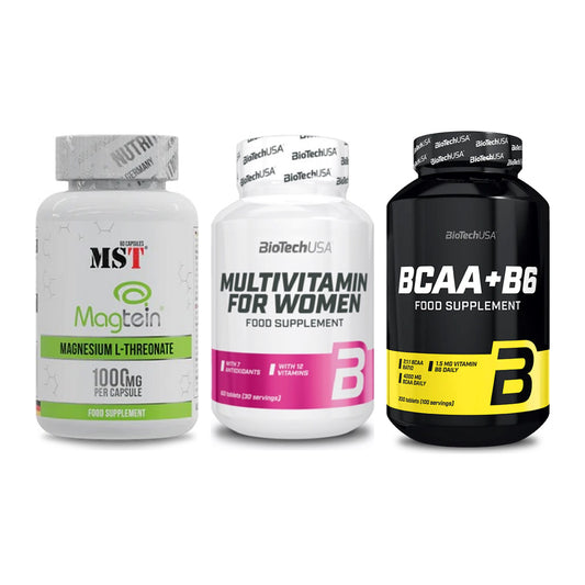 Ausdauer-Set: MST Magnesium + BioTech Multivit + BioTech BCAA+B6 – alle enthaltenen Artikel