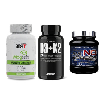 Ausdauer-Set: MST Magnesium + Big Zone Vitamin + Scitec Ami-NO – alle enthaltenen Artikel