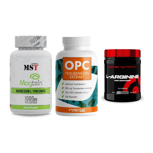 Ausdauer-Set: MST Magnesium + ProFuel OPC + Scitec Arginin – alle enthaltenen Artikel