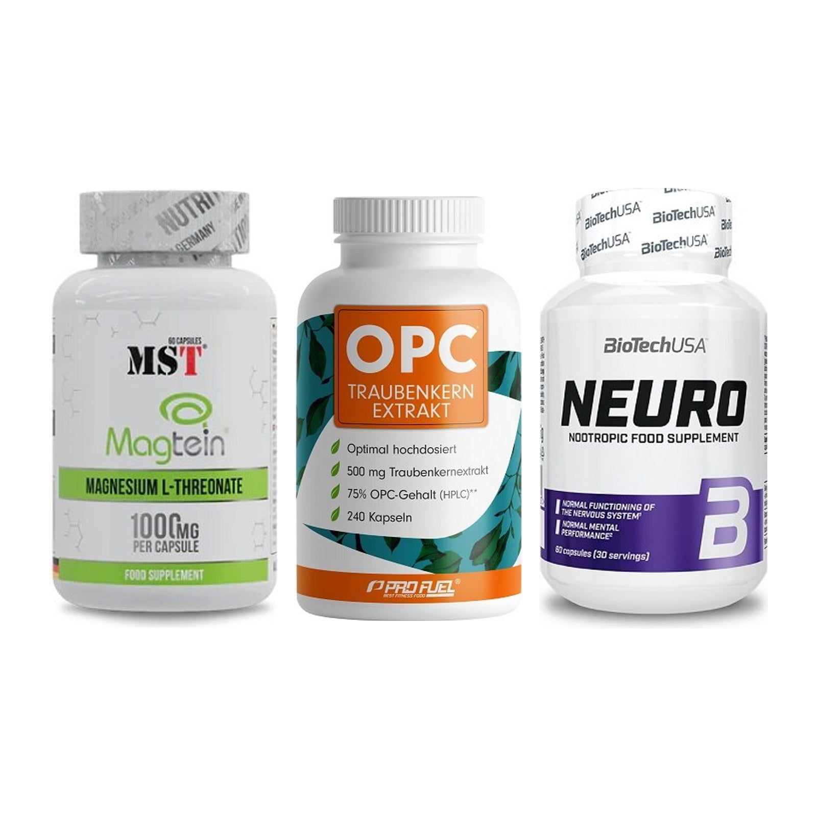 Ausdauer-Set: MST Magnesium + ProFuel OPC + BioTech Neuro – alle enthaltenen Artikel