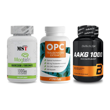 Ausdauer-Set: MST Magnesium + ProFuel OPC + BioTech AAKG – alle enthaltenen Artikel
