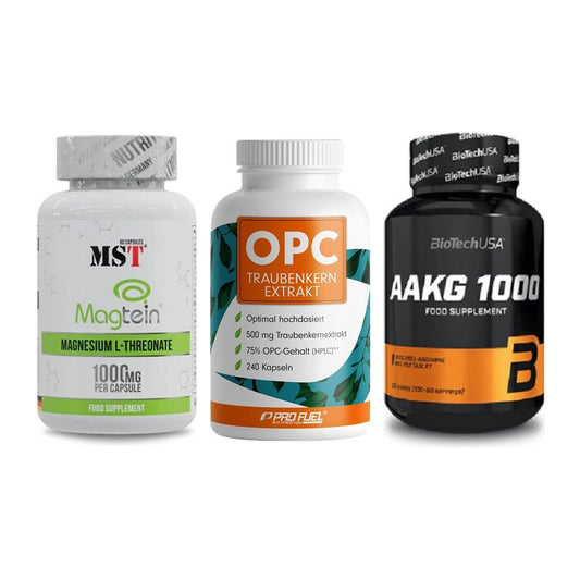 Ausdauer-Set: MST Magnesium + ProFuel OPC + BioTech AAKG – alle enthaltenen Artikel