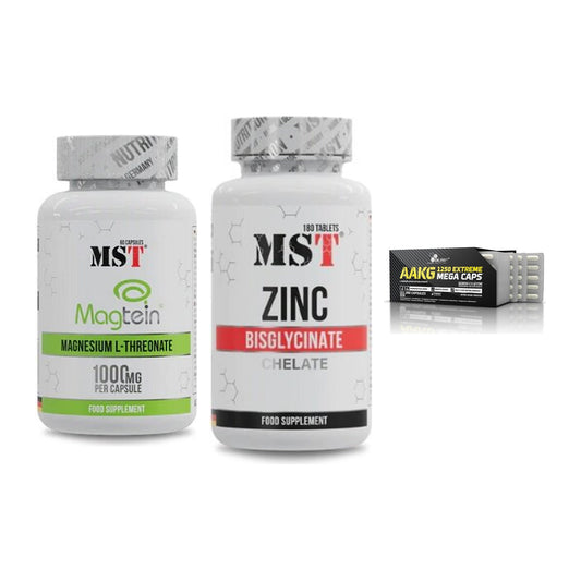 Ausdauer-Set: MST Magnesium + MST Zinc Chelate + Olimp AAKG – alle enthaltenen Artikel