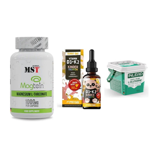 Ausdauer-Set: MST Magnesium + ProFuel VITAMIN + INLEAD L-Glutami – alle enthaltenen Artikel