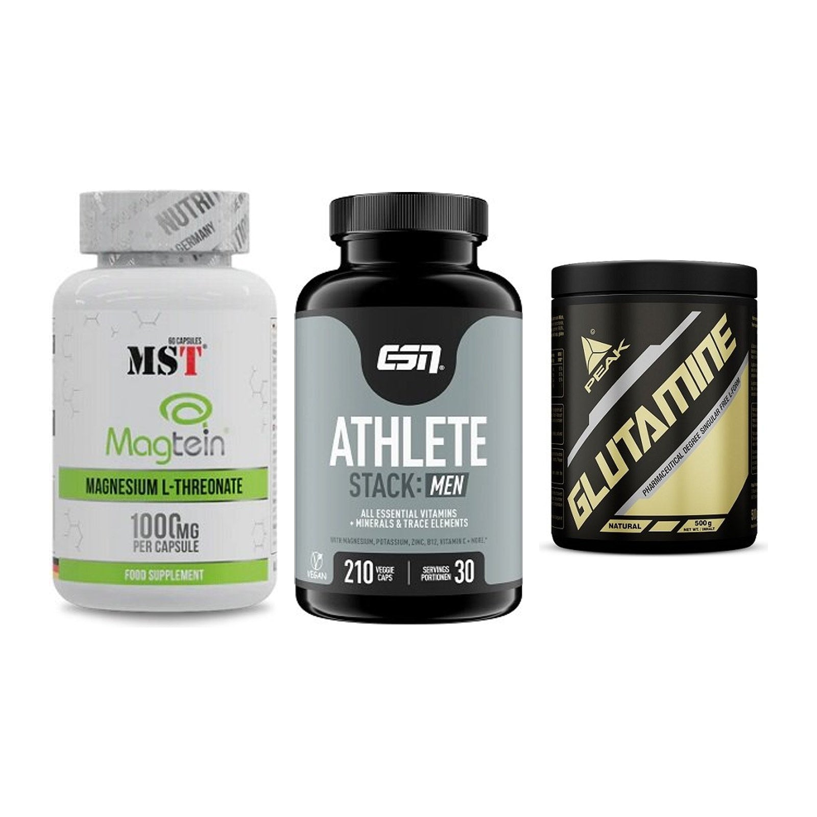 Ausdauer-Set: MST Magnesium + ESN Athlete + Peak Glutamin – alle enthaltenen Artikel