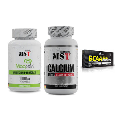 Ausdauer-Set: MST Magnesium + MST Calcium + Olimp BCAA Mega – alle enthaltenen Artikel