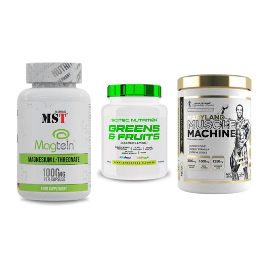 Ausdauer-Set: MST Magnesium + Scitec Greens + Kevin Levrone – alle enthaltenen Artikel