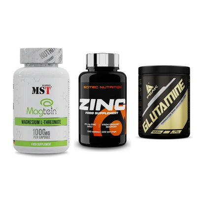 Ausdauer-Set: MST Magnesium + Scitec Zinc + Peak Glutamin – alle enthaltenen Artikel