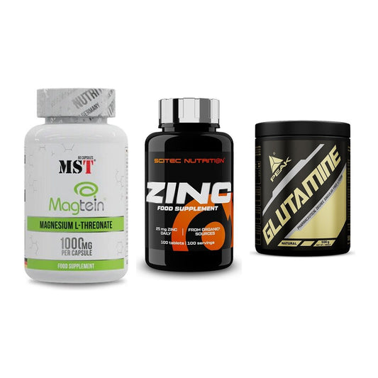 Ausdauer-Set: MST Magnesium + Scitec Zinc + Peak Glutamin – alle enthaltenen Artikel