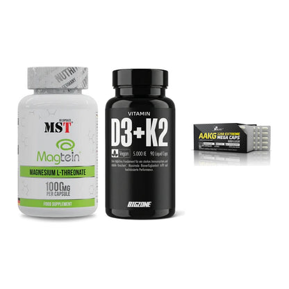 Ausdauer-Set: MST Magnesium + Big Zone Vitamin + Olimp AAKG – alle enthaltenen Artikel