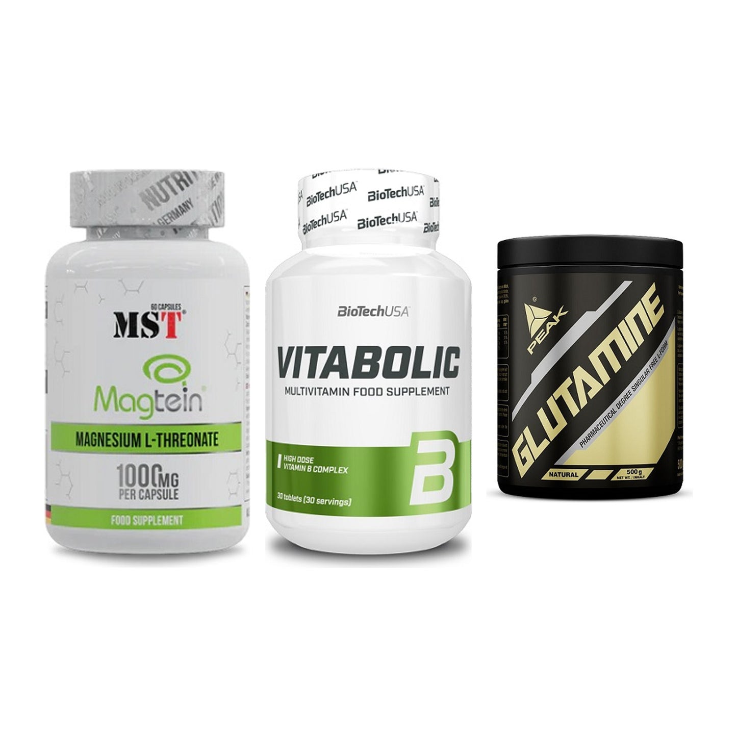 Ausdauer-Set: MST Magnesium + BioTech Vitaboli + Peak Glutamin – alle enthaltenen Artikel