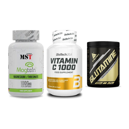 Ausdauer-Set: MST Magnesium + BioTech Vitamin + Peak Glutamin – alle enthaltenen Artikel
