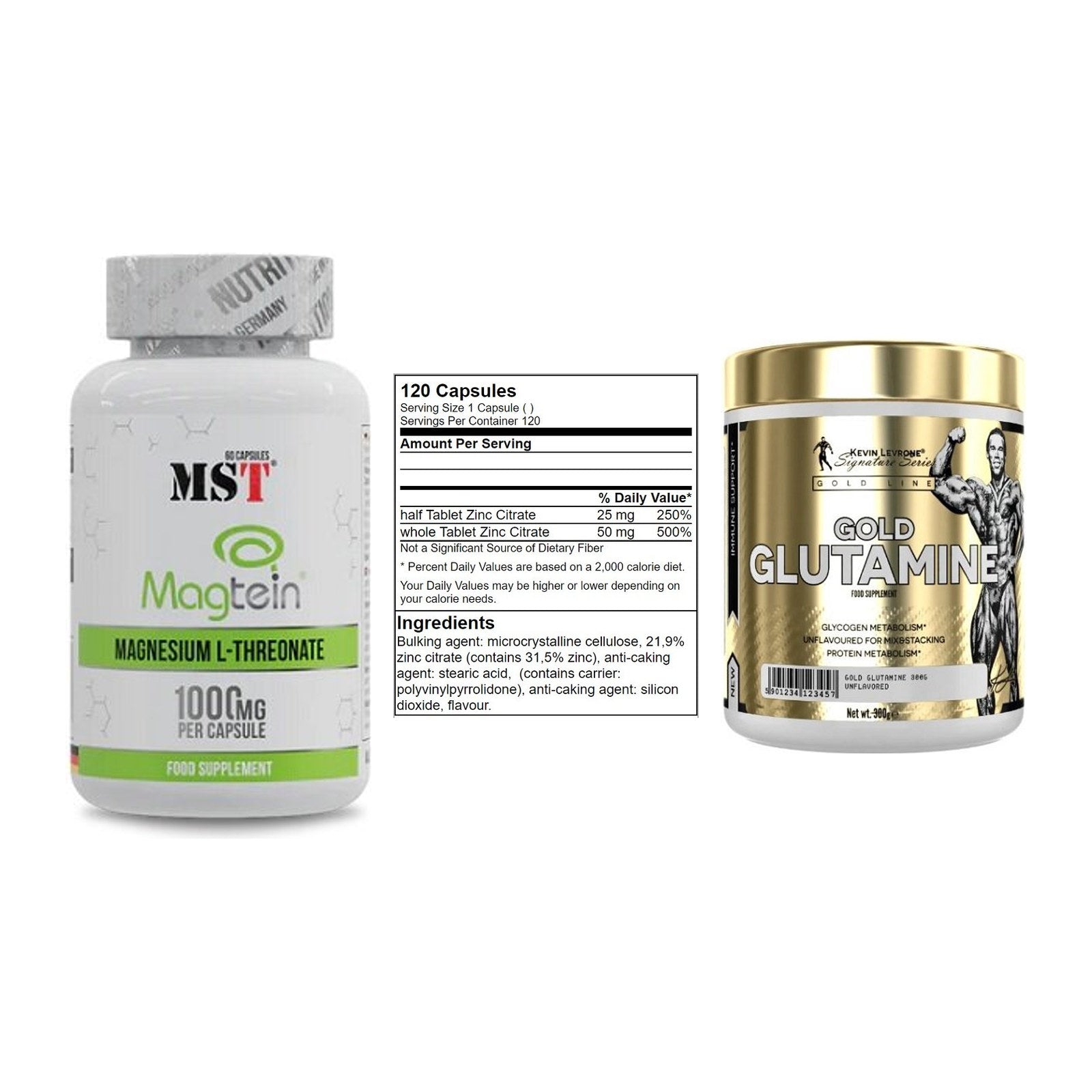 Ausdauer-Set: MST Magnesium + GN Zinc Citrate + Kevin Levrone – alle enthaltenen Artikel
