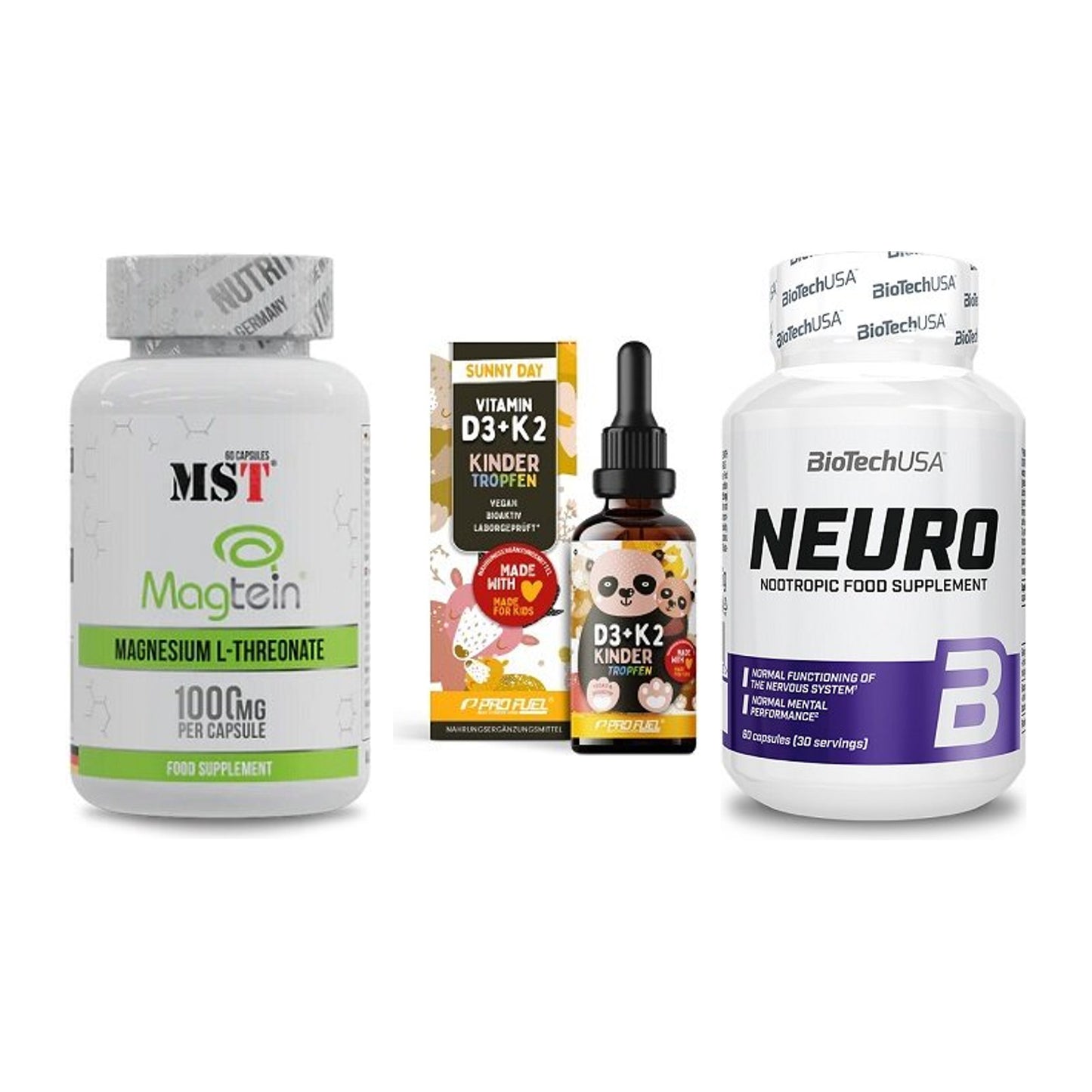 Ausdauer-Set: MST Magnesium + ProFuel VITAMIN + BioTech Neuro – alle enthaltenen Artikel