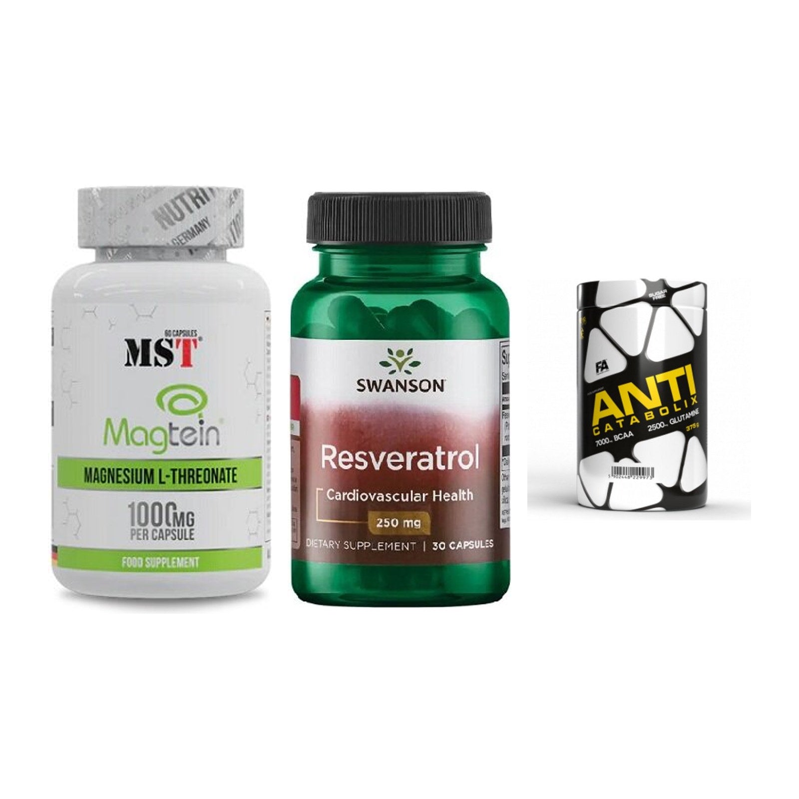 Ausdauer-Set: MST Magnesium + Swanson Resverat + FA Nutrition – alle enthaltenen Artikel