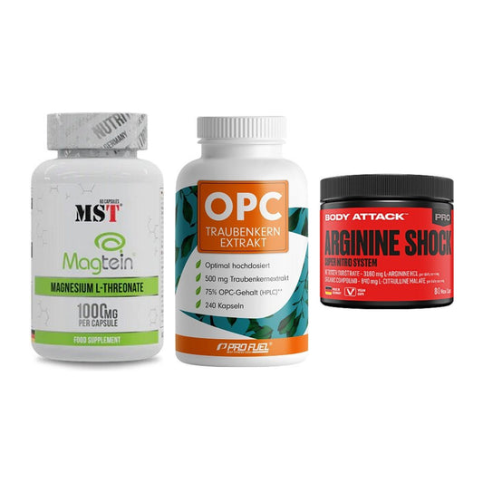 Ausdauer-Set: MST Magnesium + ProFuel OPC + Body Attack – alle enthaltenen Artikel